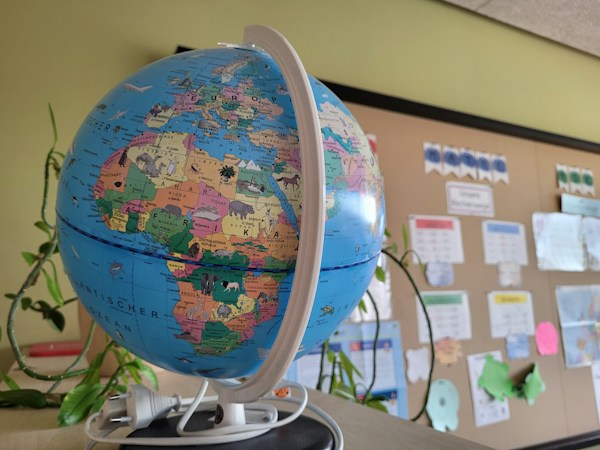Globe for geography and social science